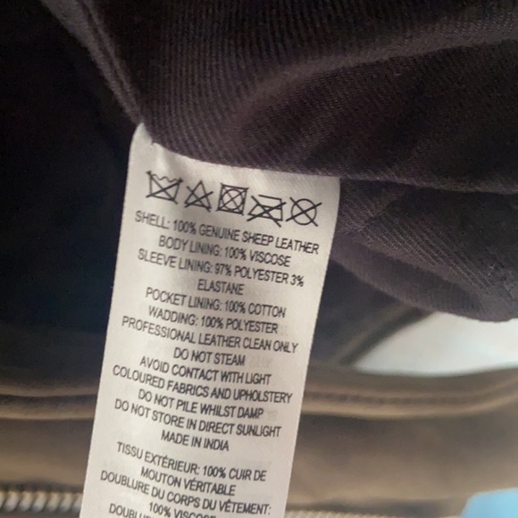 French Connection Suede Moto Jacket Men’s Large - Picture 7 of 8